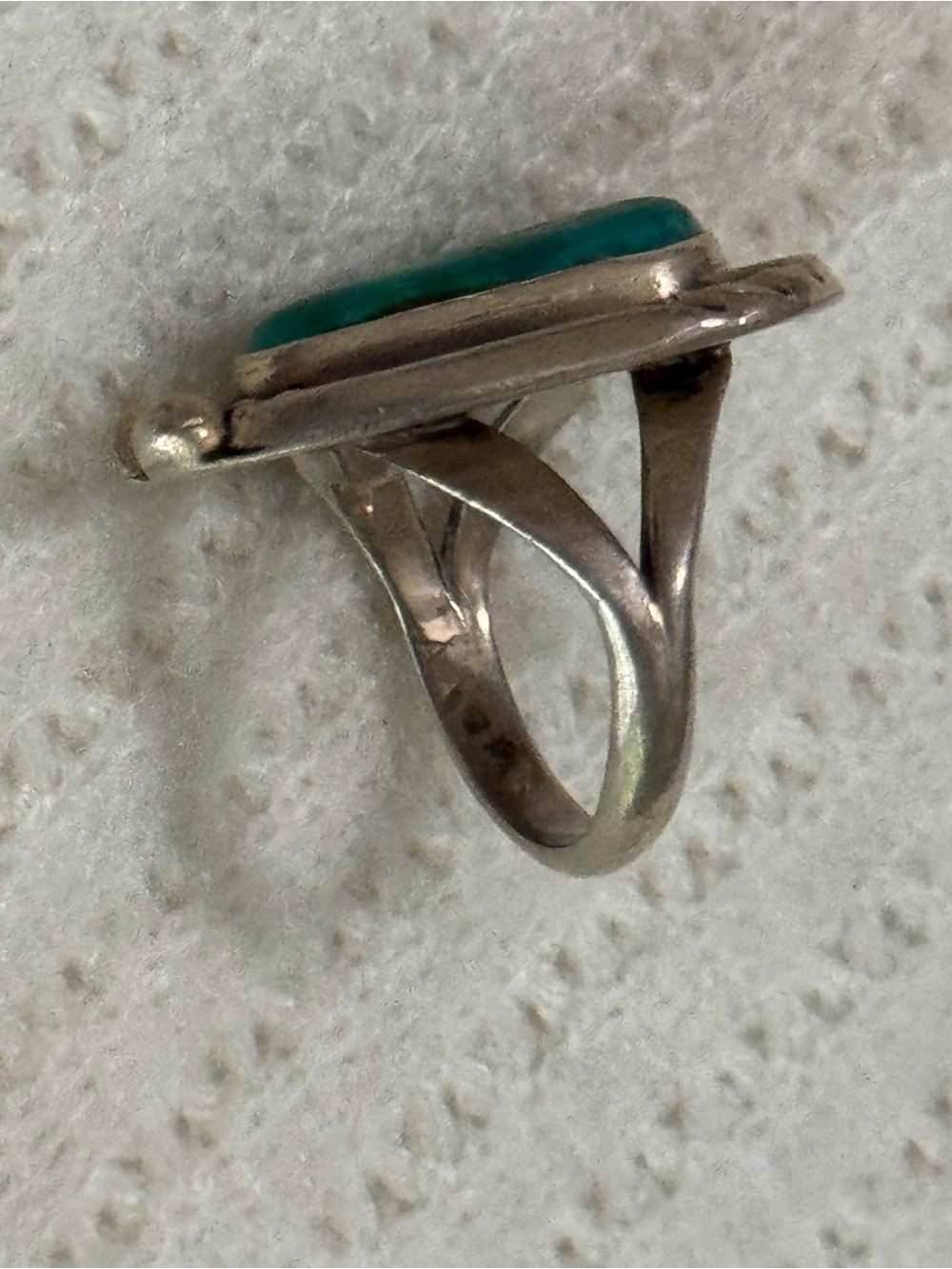Vintage Navajo Daniel Benally Sterling Silver Green Turquoise Ring Size 6 - Picture 5 of 5